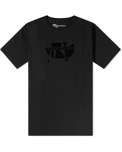 Maharishi Cubist Flock T-Shirt - Black