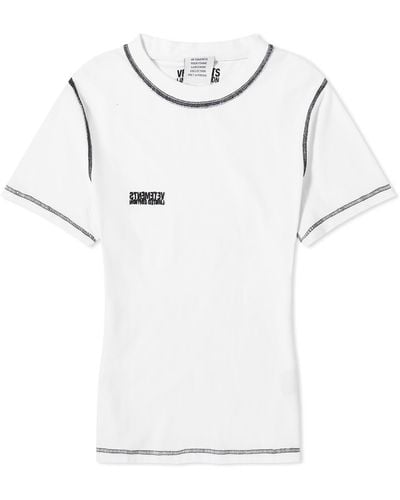 Vetements Embroidered Logo T-Shirt - White