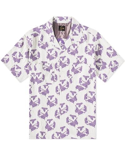 Needles Papillion Jacquard One Up Vacation Shirt - Purple