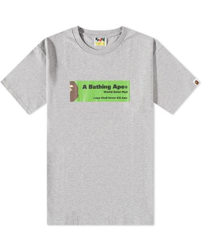 A Bathing Ape Archive Box Logo T-Shirt - Grey