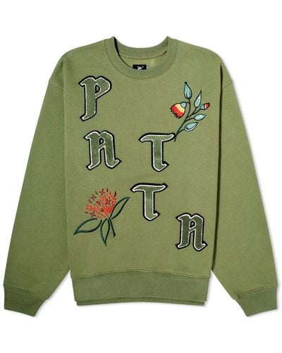 PATTA Flowers Sweatshirt Loden - Green