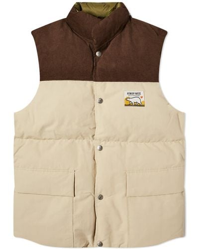 Human Made Reversible Down Vest - Brown