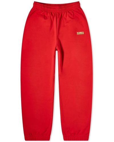Vetements Embroide Logo Joggers - Red
