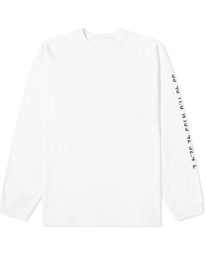 WTAPS Long Sleeve 12 Printed T-Shirt - White