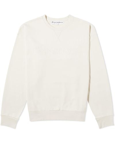 JW Anderson Logo Embroidery Crew Sweat - White