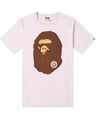 A Bathing Ape Pigment Big Ape Head T-Shirt - Pink