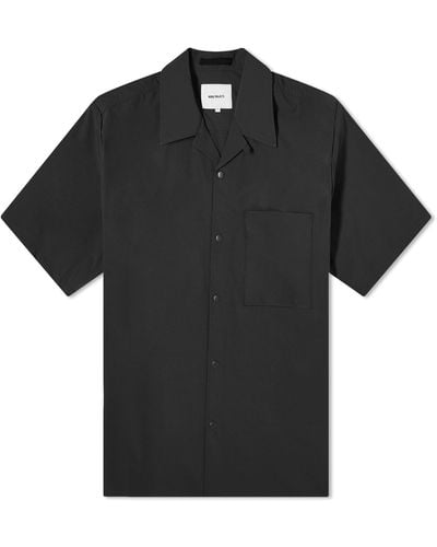Norse Projects Carsten Travel Light Short Sleeve Shirt - Black