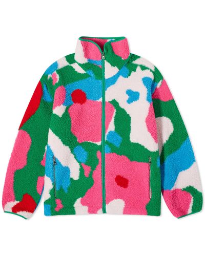 JW Anderson Graphic Fleece Jacket - Green
