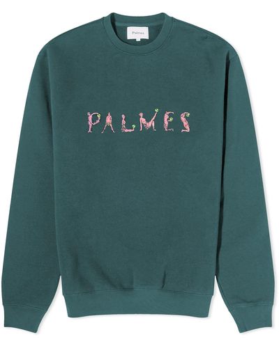 Palmes Letters Crew Sweat - Green