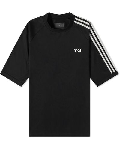 Y-3 3 Stripe T-Shirt - Black