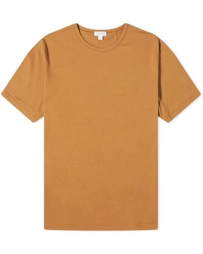 Sunspel Classic Crew Neck T-Shirt - Orange