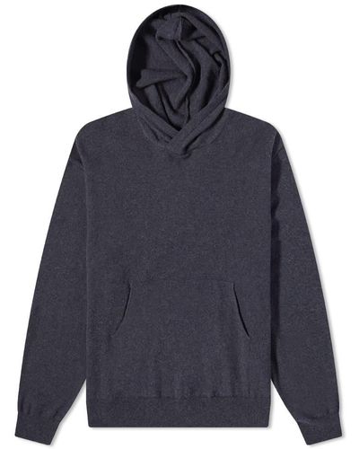 Our Legacy Knitted Popover Hoodie - Blue