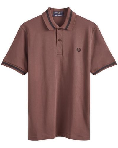 Fred Perry Original Single Tipped Polo Shirt - Brown