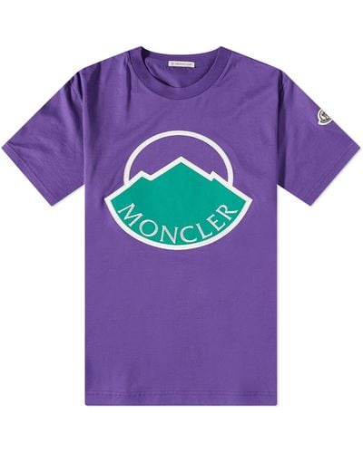Moncler Large Logo T-Shirt - Purple