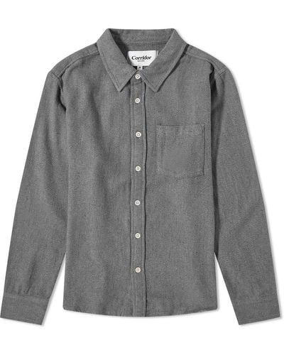 Corridor NYC Recycled Flannel Shirt - Grey