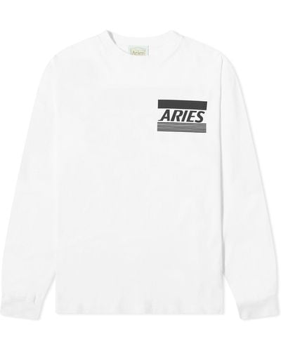 Aries Long Sleeve Credit Card T-Shirt - White