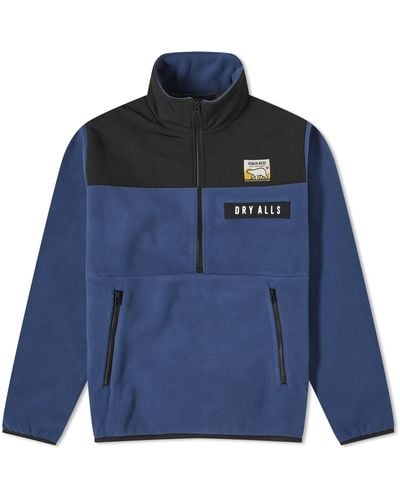 Human Made Fleece Half-Zip Jacket - Blue