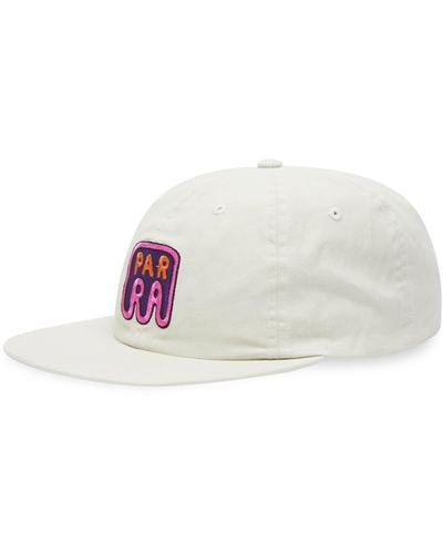 by Parra Fast Food Logo 6 Panel Cap - White