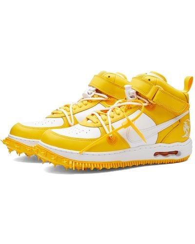 NIKE X OFF-WHITE X Off- Air Force 1 Mid Sp Sneakers - Yellow