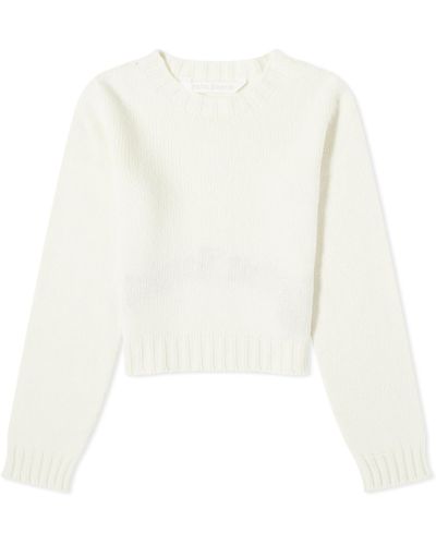 Palm Angels Curved Logo Jumper - White
