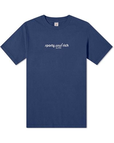 Sporty & Rich Tank T-Shirt - Blue