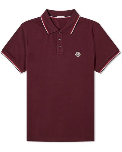 Moncler Classic Logo Polo Shirt - Red
