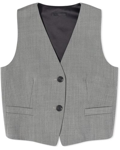 Helmut Lang Tuxedo Vest Jacket - Grey