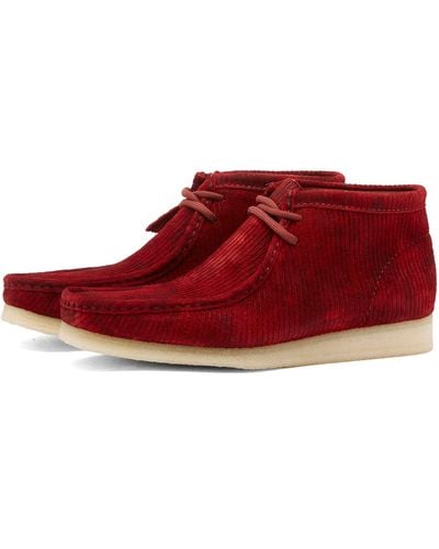 Clarks Wallabee Boot Corduroy - Red