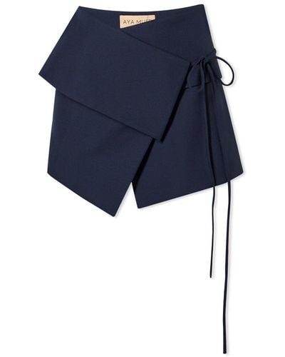 AYA MUSE Eury Layer Mini Skirt - Blue
