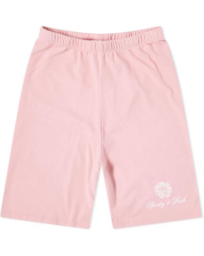 Sporty & Rich Country Crest Biker Cycling Shorts - Pink