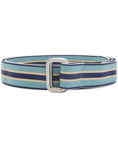 Beams Plus Grosgrain Tape Double Ring Belt - Blue