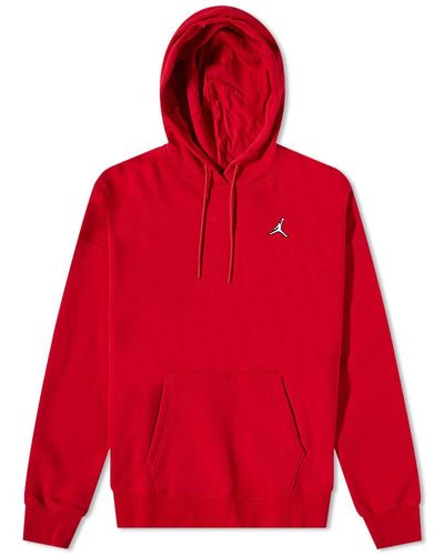 Nike Essential Fleece Popover Hoody - Red