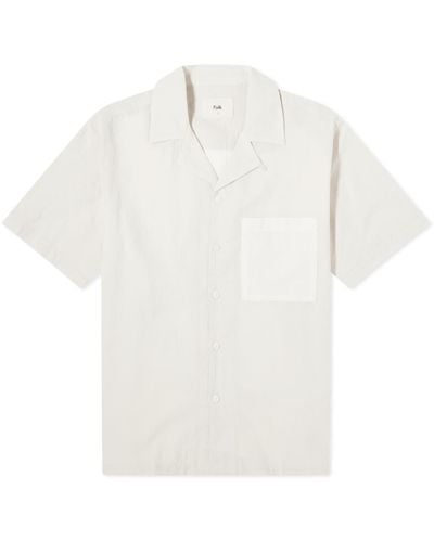 Folk Short Sleeve Soft Collar Shirt - White
