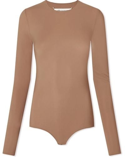 Maison Margiela Long Sleeve Bodysuit - Brown
