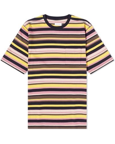 Pop Trading Co. Striped Pocket T-Shirt - Multicolour