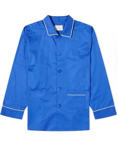 Hay Outline Long Pyjama Shirt - Blue