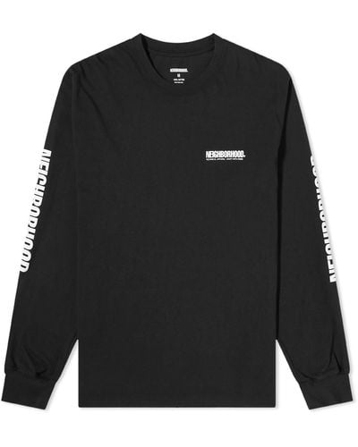 Neighborhood 1 Long Sleeve Printed T-Shirt - Black