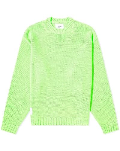 WTAPS 04 Waffle Knit Sweater - Green