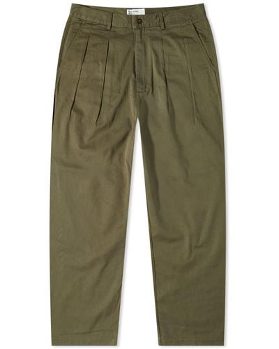 Universal Works Double Pleat Pant - Green