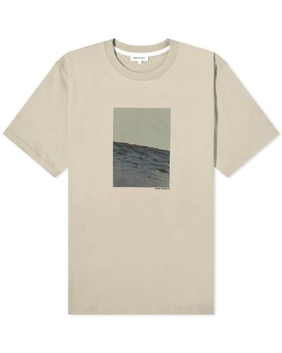 Norse Projects Johannes Organic Waves Print T-Shirt - Natural