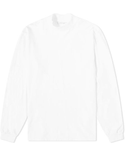 John Elliott Long Sleeve Mock Neck T-Shirt - White