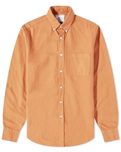 Portuguese Flannel Belavista Button Down Oxford Shirt - Orange