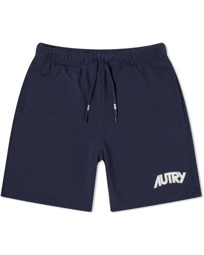 Autry Logo Sweat Short - Blue