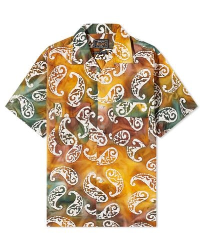 Beams Plus Batik Print Vacation Shirt - Metallic