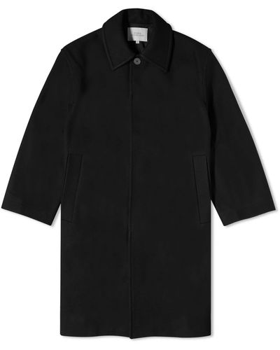 Studio Nicholson Wain Wool Overcoat - Black