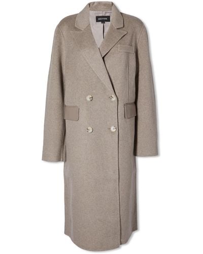 Meotine Miles Double Faced Wool Coat - Brown