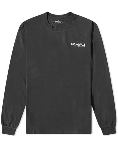 Kavu Long Sleeve Etch Art T-Shirt - Gray