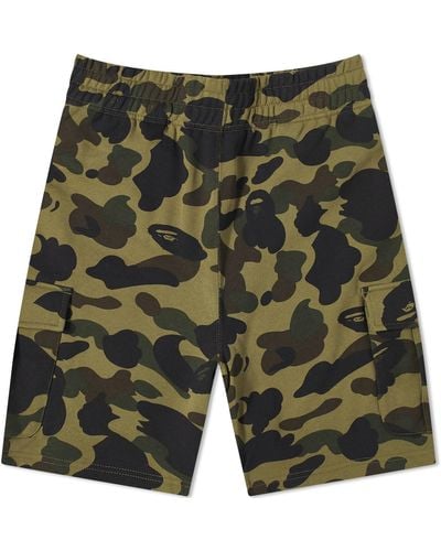 A Bathing Ape 1st Camo 6 Pocket Sweat Shorts - Green