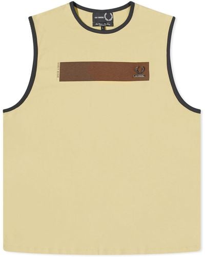 Fred Perry X Raf Simons Printed Vest - Yellow