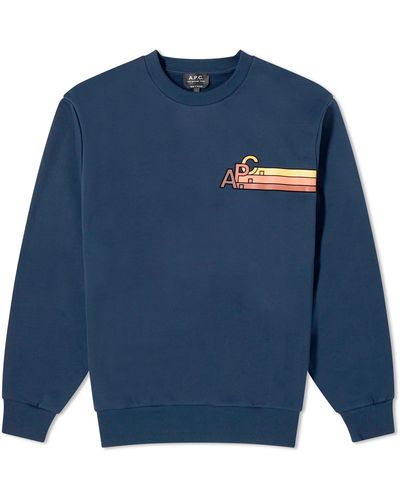 A.P.C. Spring Crew Sweater - Blue